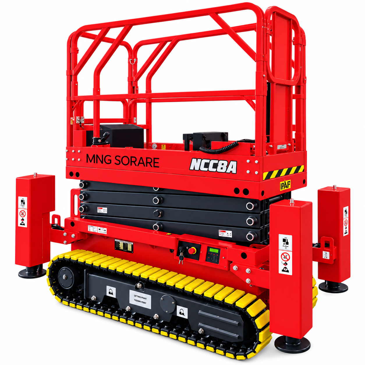 NCC8A MNG SORARE Nacelle chenille 8m avec stabilisateurs
